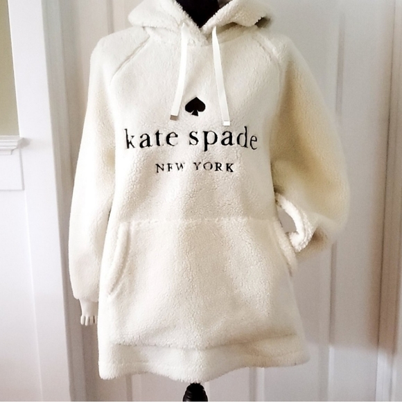 Sherpa Hoodie Classic Kate Spade logo - Picture 2 of 7